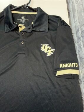 Colosseum Men’s Black & Gold UCF Knights Polo